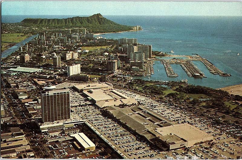 Postcard AERIAL VIEW SCENE Waikiki Hawaii HI AJ4460