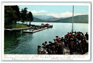 1905 Approaching Sagamore Dock Port Green Island Lake George New York Postcard