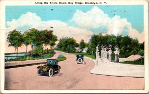 Vintage New York City Postcard  - Model T Ford - Bay Ridge - Brooklyn