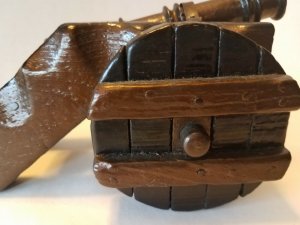 Vintage Wood and Metal Decorative Cannon for Display Non Working