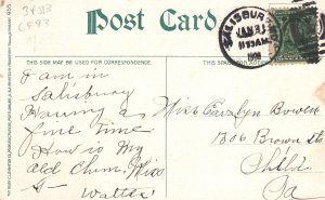 Vintage Postcard 1908 Spouting Rock West Of Bailey's Beach Newport Rhode Island