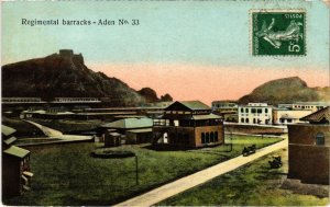 PC NO. 33 ADEN REGIMENTAL BARRACKS YEMEN (a32184)