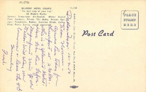 Postcard 1950s Texas Wichita Falls Belmont Hotel Courts MWM Occupation TX24-1463