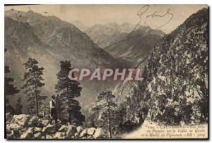 Old Postcard Cauterets Peguere taking views Vallee de Gaube and Viguemale