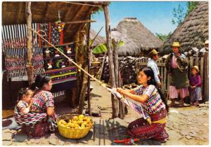 Guatemala Santiago Atitlan and Solola Indian Weaver 1960s-1970s Postcard