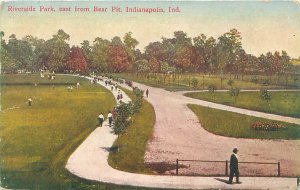 Riverside Park East from Bear Pit, Indianapolis IN Postmarked 1910