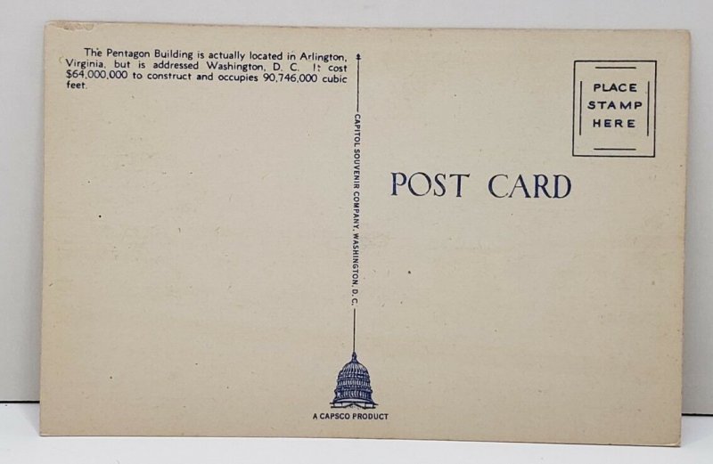 Arlington Virginia Pentagon Building 1940s Postcard B2
