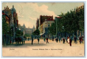 1908 Friedrich Wilhelm Platz U. Kapuziner-Graben Aachen Germany Postcard