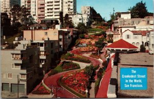 Vtg San Francisco California CA Crookedest Street in the World Lombard Postcard