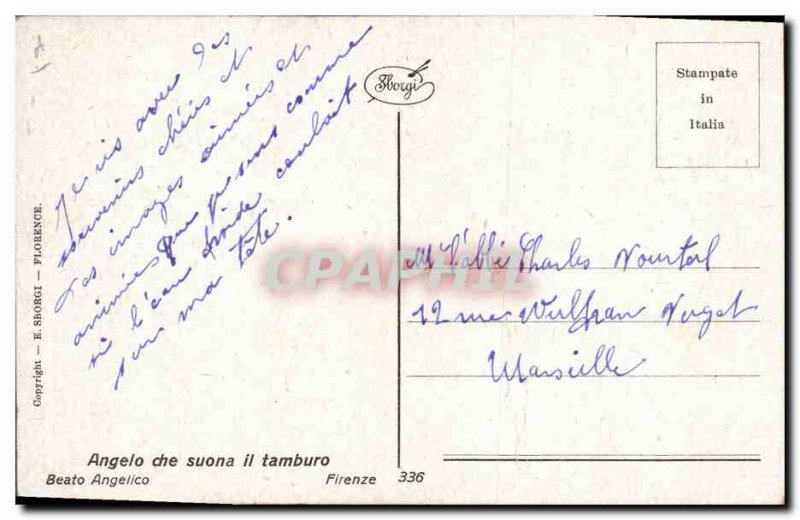 Old Postcard Angel Beato Angelico