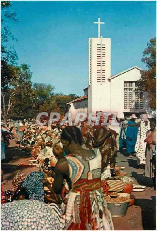  Moderner Markt Postkarte Kayes Mali und die Kathedrale