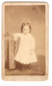 Victorian Era Portrait of Tiny Girl, P S Mayer Photographer,  New York City
