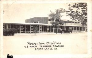 Great Lakes-Chicago Illinois~US Naval Training Station~Recreation Building~RPPC