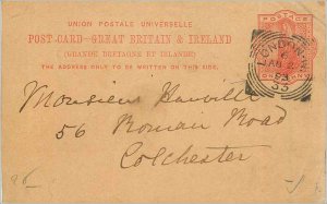 Entier Postal Stationery Postal Great Britain Great Britain 1893 London to Co...