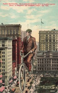 FLOYD McFARLAND-CELEBRATED BICYCLIST-ECLIPSE BICYCLE COASTER BRAKE-1911 POSTCARD