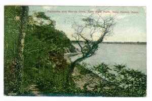 New Haven, Connecticut to Rhode Island 1912 used Postcard, Fort Hale Park