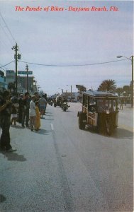 Postcard Florida Daytona Beach parade of Bikes 1960s Southern Novelty 23-10311