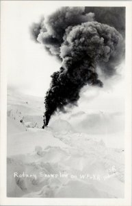 Rotary Snowplow on White Pass & Yukon Route YT Dedman Real Photo Postcard G69