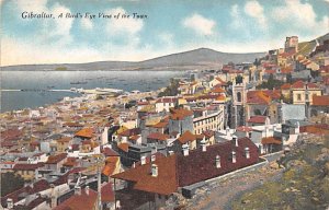 Bird's Eye View of the Town Gibraltar Postcard.