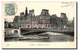 Paris - 4 - Town Hall Old Postcard