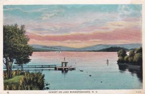 New Hampshire Sunset On Lake Winnipesaukee Curteich