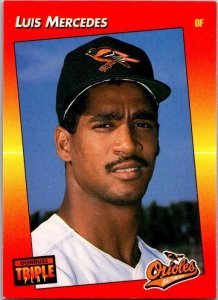 1992 Donruss Baseball Card Luis Mercedes Baltimore Orioles sk6157