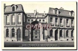 Postcard Old Insurance Caisse d & # 39Epargne and Prevoyance of Paris Rue Coq...