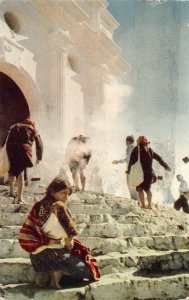 Guatemala City Chichicastenango Church Stairs 1967 postcard B908