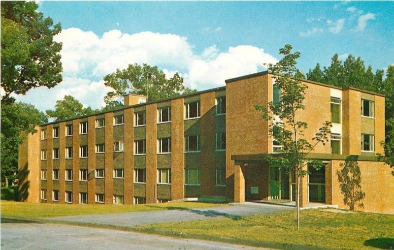 Springfield Massachusetts~College~Massasoit Hall~Men's Dormitory~1960s Postcard