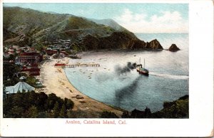 Postcard Overview of Avalon, Catalina Island, California