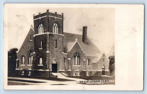 Marshalltown Iowa IA Postcard RPPC Photo New Elim Lutheran Church 1917 Antique