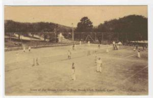 Tennis Courts Pine Brook Club Nichols Connecticut postcard