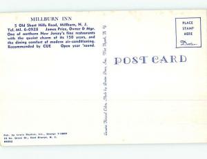 Unused Pre-1980 MILLBURN INN RESTAURANT Millburn New Jersey NJ M9188-28