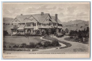 c1905 Overview James Hartness Residence Springfield Vermont VT Vintage Postcard