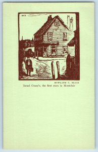 1940 Montclair New Jersey NJ Vintage Postcard Israel Crane's First Store Library