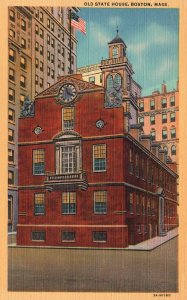 Vintage Postcard Old State House Landmark Boston Massachusetts Union News Pub.