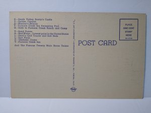 Greetings From Death Valley California Large Letter Linen Postcard Curt Teich 