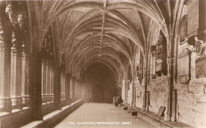 Westminster Abbey. The Cloisters Tuck Real Photograph PC # 3717