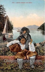 Eskimo Woman & Child Unused 