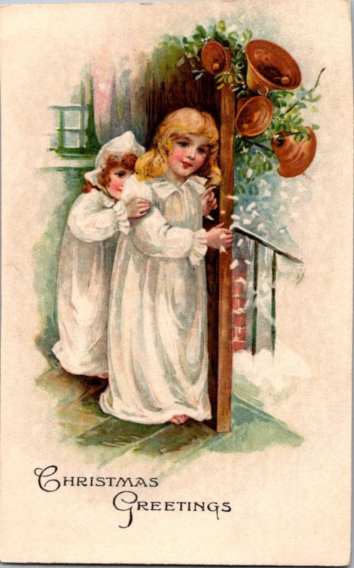Sweet Victorian little girls nightgowns cap snow bells 1924 ALA cinderellas 