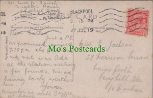 Genealogy Postcard - Jackson, 27 Morrison Terrace, Ferryhill, Co Durham GL441