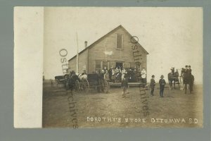 Ottumwa SOUTH DAKOTA RPPC 1909 GENERAL STORE nr Philip Midland Pierre GHOST TOWN