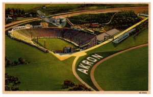 Ohio  Navy Corsair Fighter over Akron Stadium