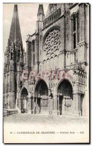 Chartres Cathedral Old Postcard South Portal