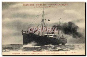 Old Postcard Boat Compagnie Générale Transatlantique Postal Services of the...