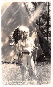 Cherokee Indian Reservation North Carolina Standing Deer Real Photo PC AA82927