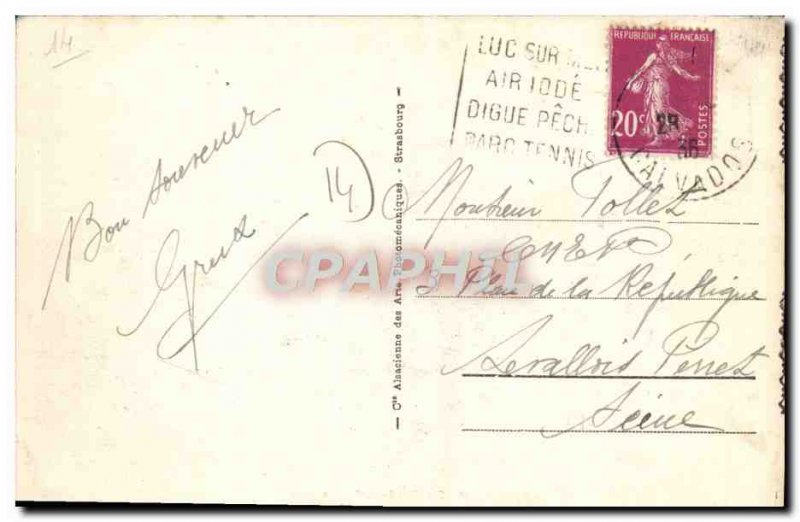 Old Postcard Ouistreham The harbor Boats