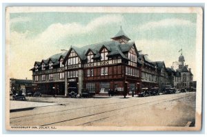 c1920 Woodruff Inn Exterior Building Joliet Illinois IL Vintage Antique Postcard