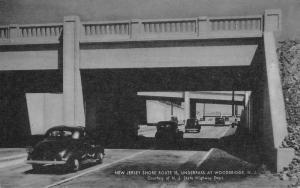 Woodbridge New Jersey Underpass Early Auto Antique Postcard K57065