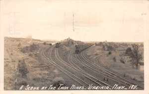 Virginia Minnesota The Iron Mines Real Photo Vintage Postcard AA68187